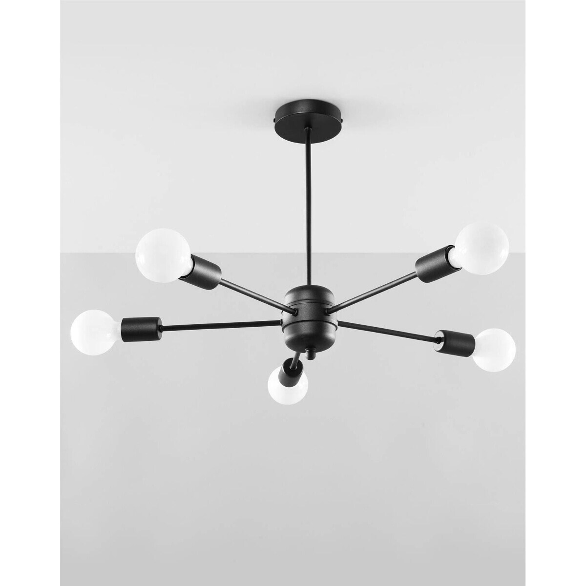 Żyrandol LANGO 5 czarny