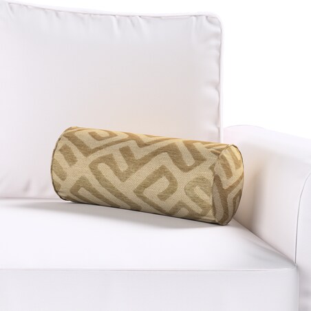Poduszka wałek prosty, kawowe wzory na beżowym tle, Ø16 x 40 cm, Cosy Home