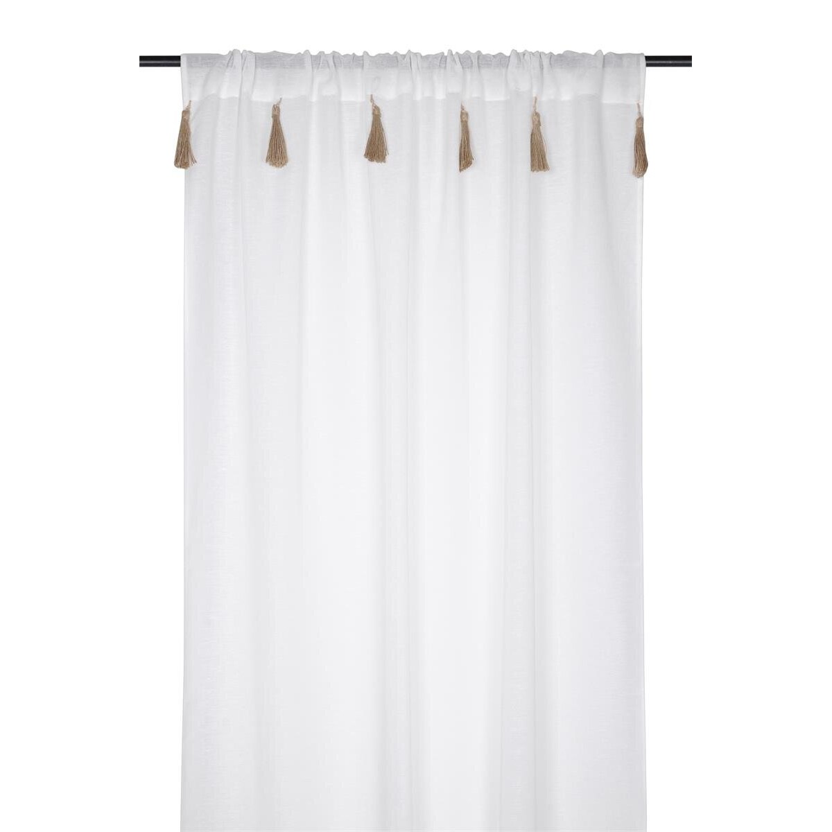 Firana IBIZA z dekoracyjnymi chwostami,140 x 260 cm