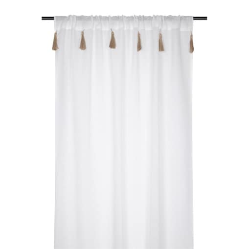 Firana IBIZA z dekoracyjnymi chwostami,140 x 260 cm