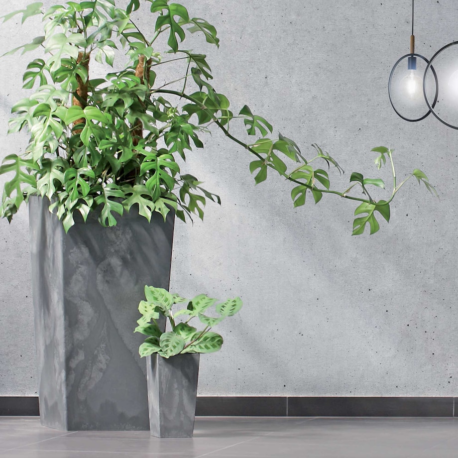 Doniczka Donica Ogrodowa Beton Efekt Duża Kwadrat 50 cm