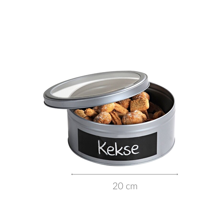 Puszka na ciastka, Ø 20 cm, pokrywka z okienkiem, KESPER