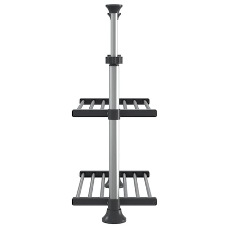 vidaXL Regał do kuchni, 50x25x(50-70)cm, aluminium