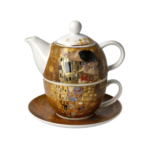Zestaw do parzenia herbaty G.Klimt  - Pocałunek -  Goebel