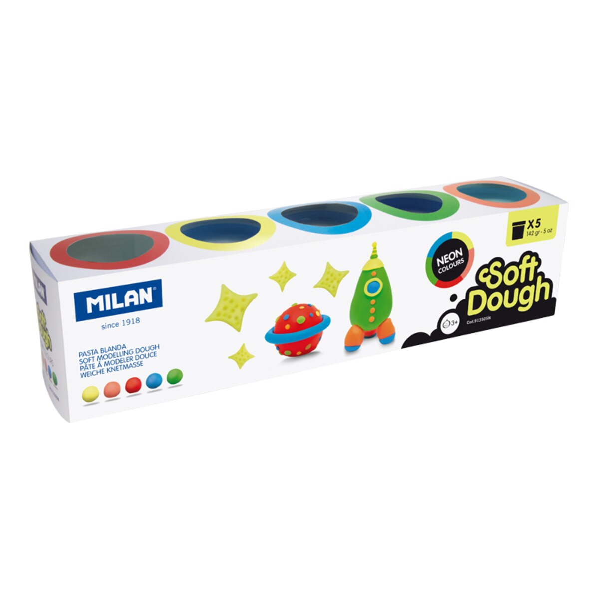 CIASTOLINA NEON 5 KOL X 142G