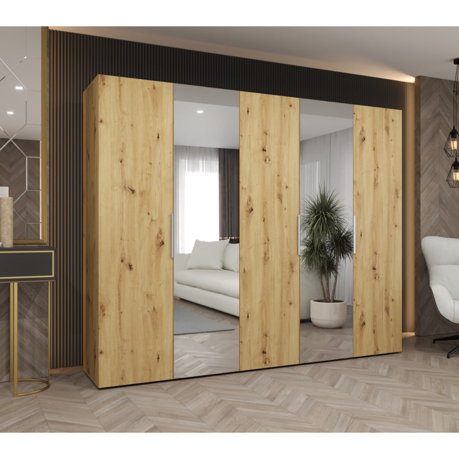 Szafa uchylna otwierana MARBELLA 2 250 wys. 202 cm Artisan + u. Czarny