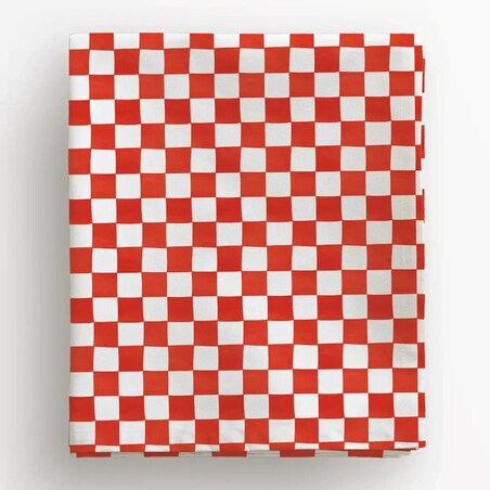 Obrus świąteczny - czerwona krata - 140x140