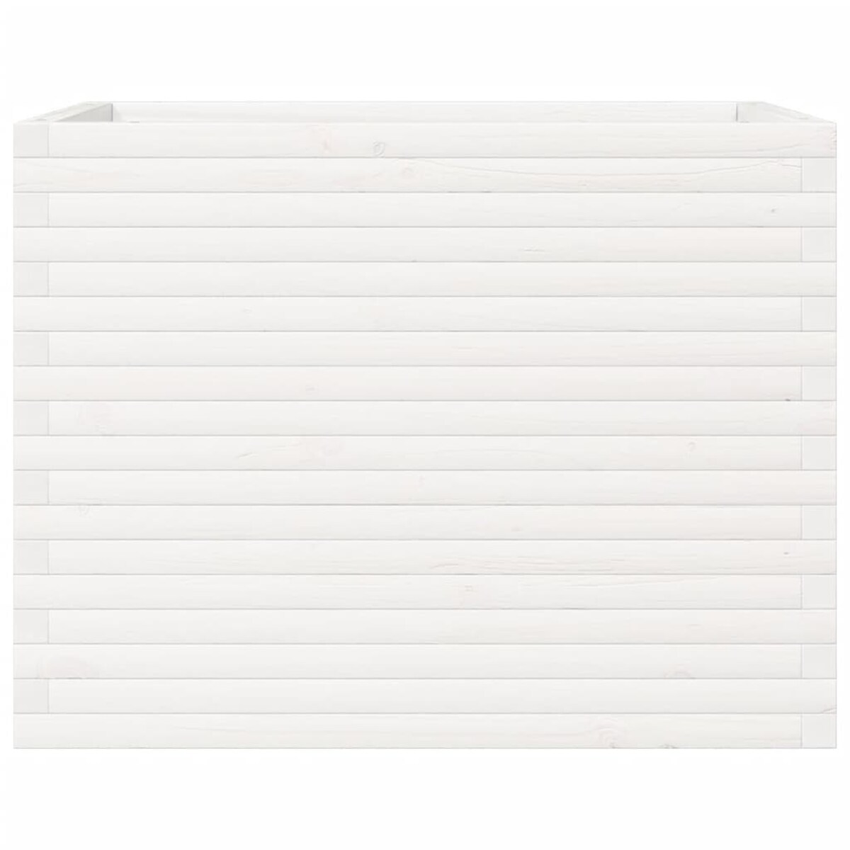 vidaXL Donica ogrodowa, biała, 90x60x68,5 cm, lite drewno sosnowe