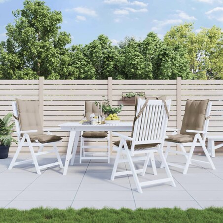 vidaXL Poduszki na krzesła z wysokim oparciem, 4 szt., taupe, Oxford