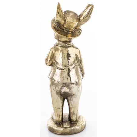 Dekoracja - królik złoty 45x17,5x16,5 cm MALJUNA-5 z różą