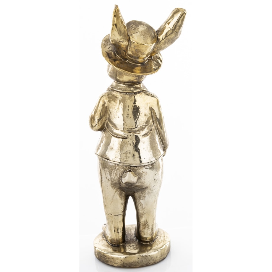 Dekoracja - królik złoty 45x17,5x16,5 cm MALJUNA-5 z różą