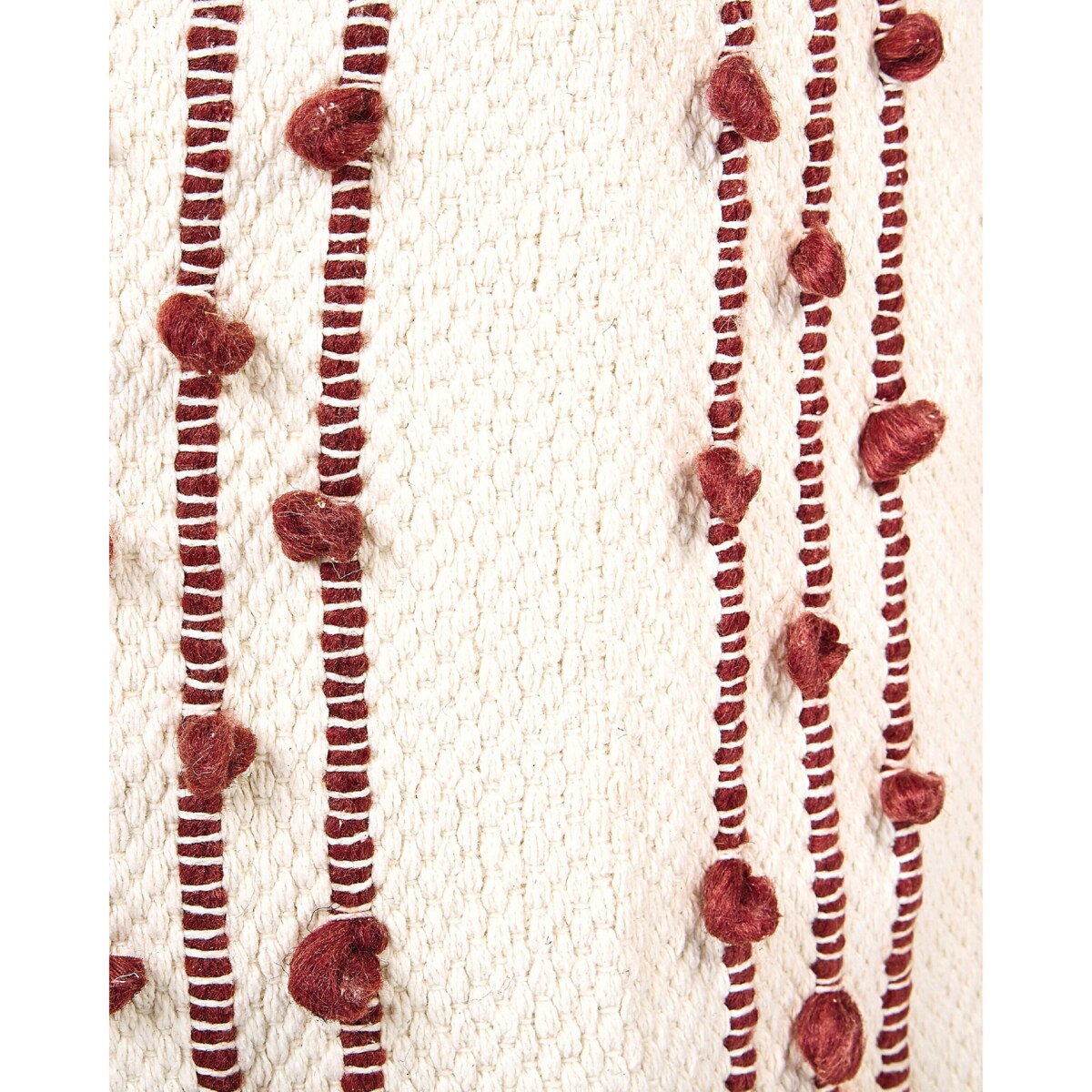 Zestaw 2 koszy bawełnianych beżowy z czerwonym KHEL