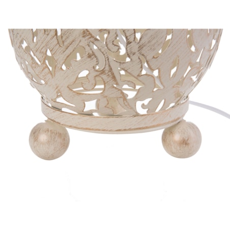 Lampa stojąca metalowa kremowa MURES