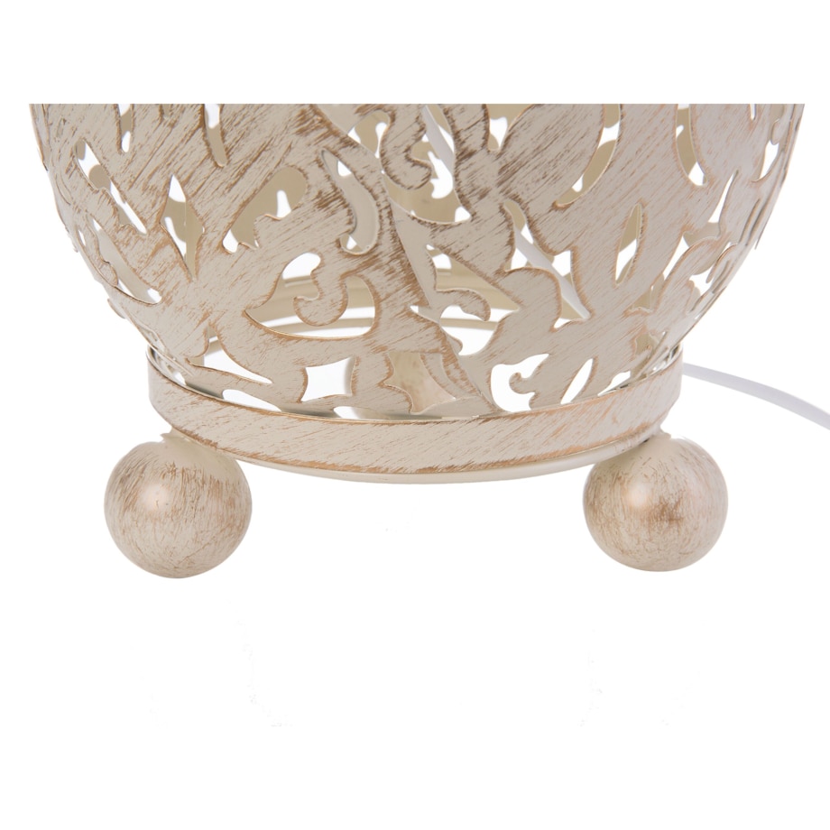 Lampa stojąca metalowa kremowa MURES