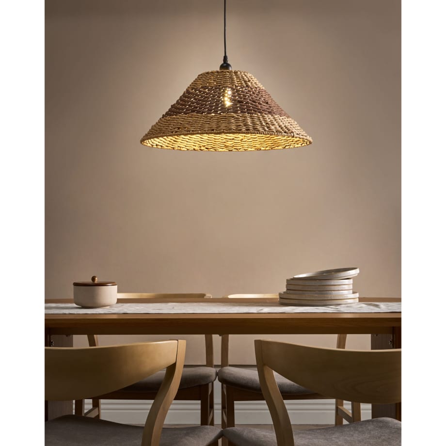 Lampa wisząca BANCAL Papierowa plecionka Naturalny