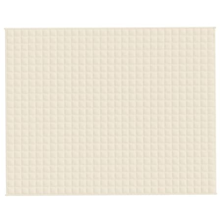 vidaXL Koc obciążeniowy, kremowy, 235x290 cm, 15 kg, tkanina