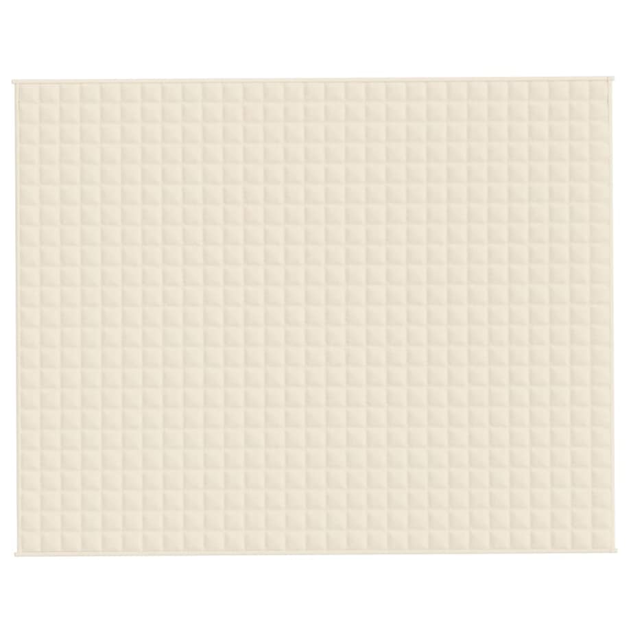 vidaXL Koc obciążeniowy, kremowy, 235x290 cm, 15 kg, tkanina