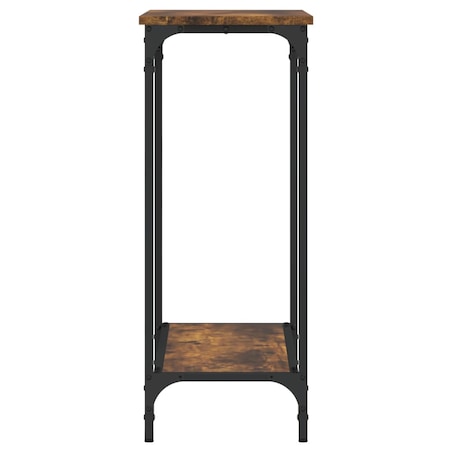 vidaXL Stolik konsolowy, przydymiony dąb, 75x30,5x75 cm