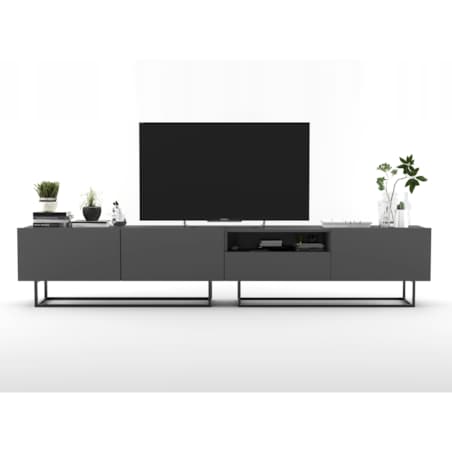 Szafka RTV Loft Grafit MAT Komoda RTV Loft Szuflada 240 cm