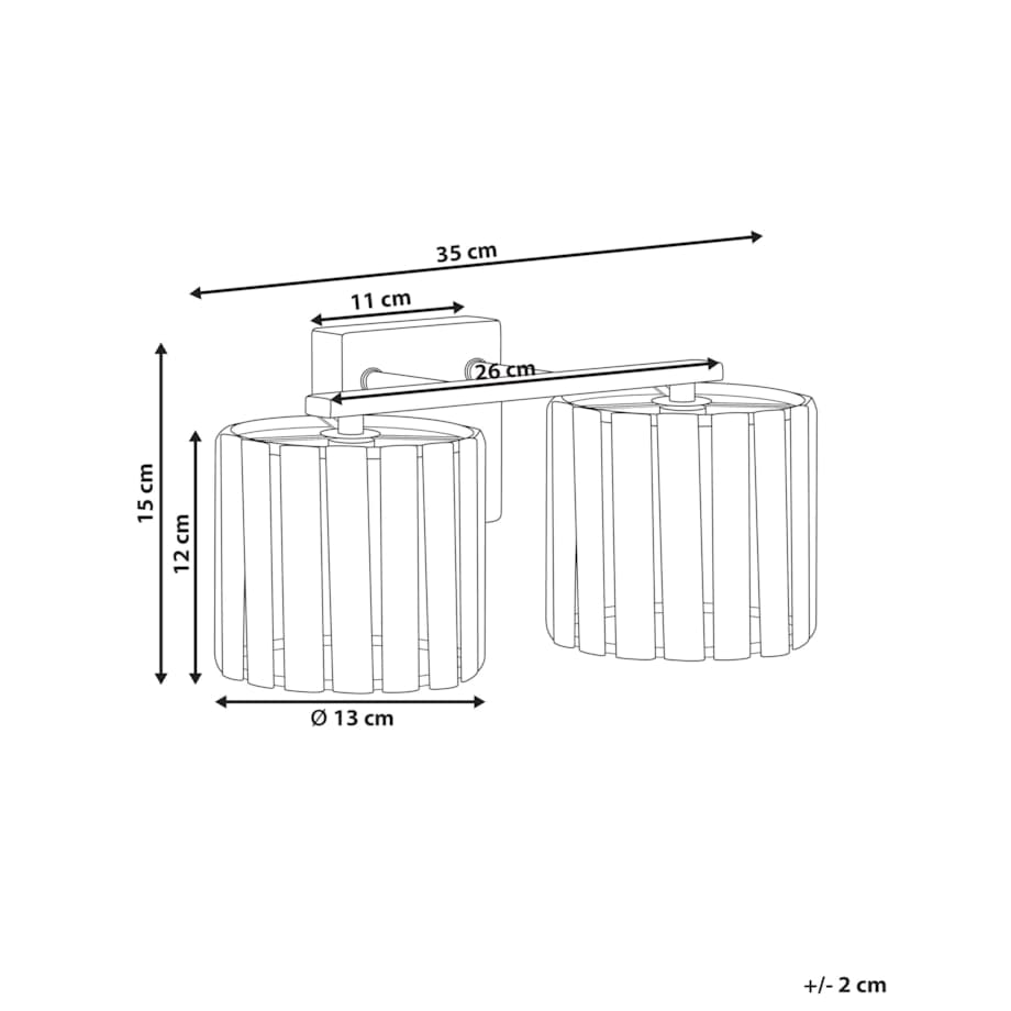 Lampa ścienna LOURIDO Metal Złoty