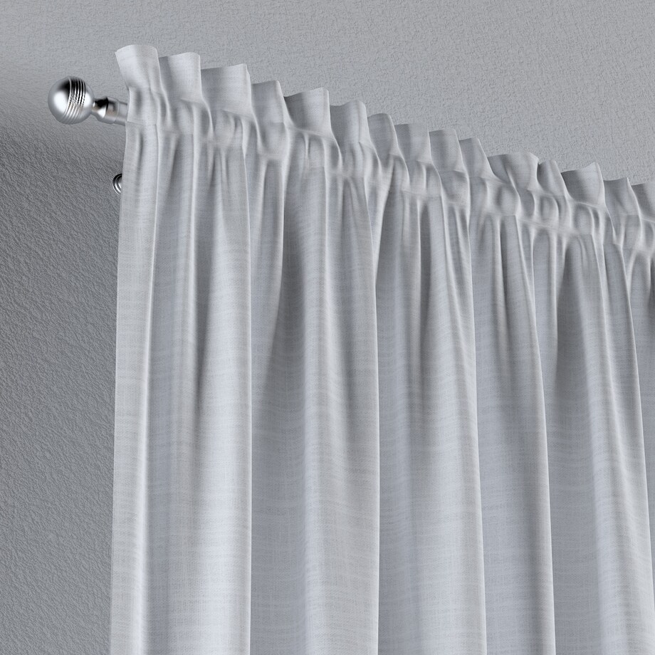 Zasłona na kanale z grzywką 1 szt. 130x245 biały