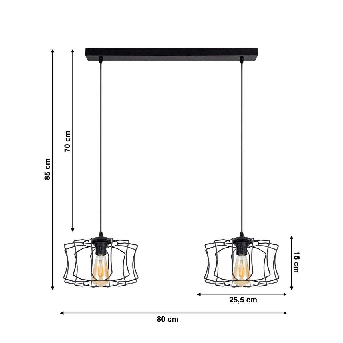 Lampa sufitowa BEK 189 BELIS kolor czarny