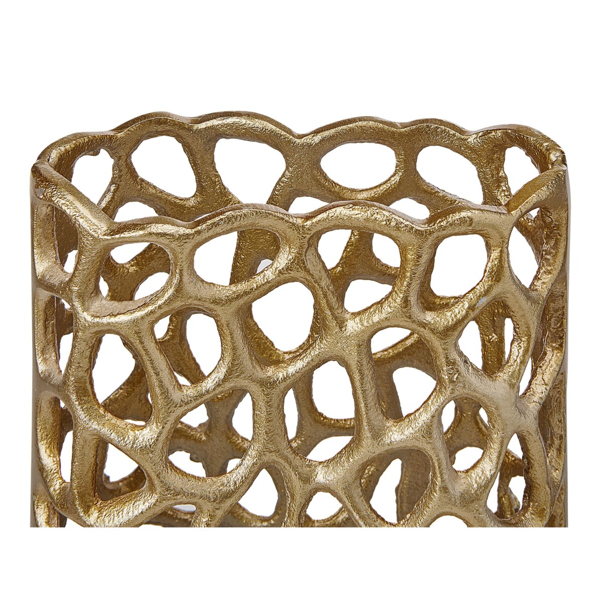 Wazon dekoracyjny metalowy złoty SANCHI
