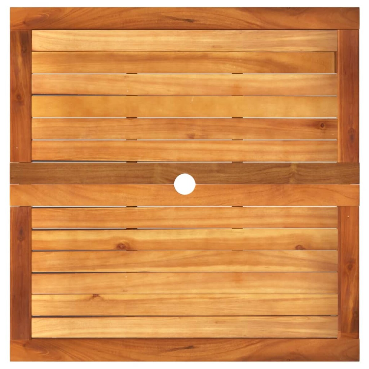 vidaXL Stolik ogrodowy, beżowy, 80x80x75 cm, polirattan i akacja