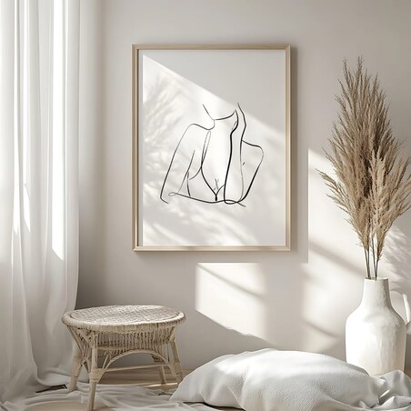 plakat line art mystery lady 6 50x70 cm