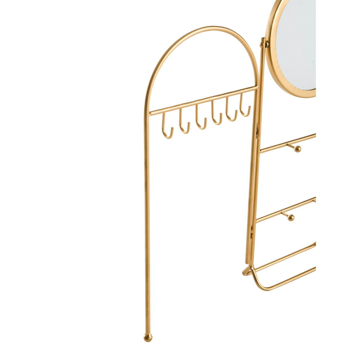 Stojak na biżuterię z lusterkiem PIROU Złoty