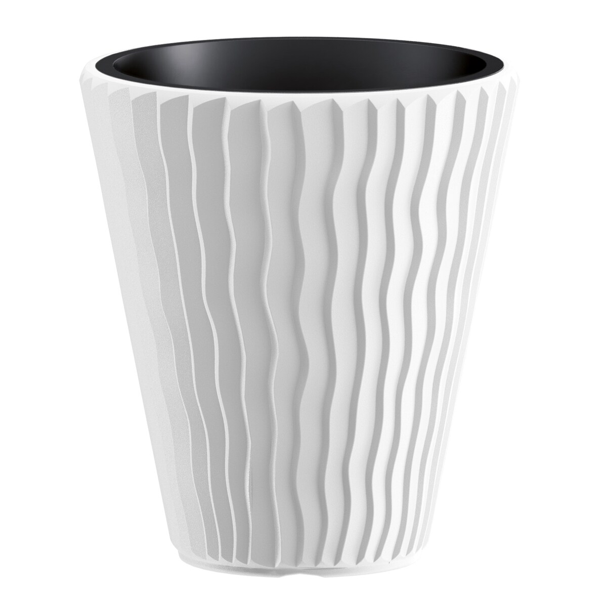 Doniczka Donica Ogrodowa 39 Cm Okrągła Na Taras Do Ogrodu Domu Biała