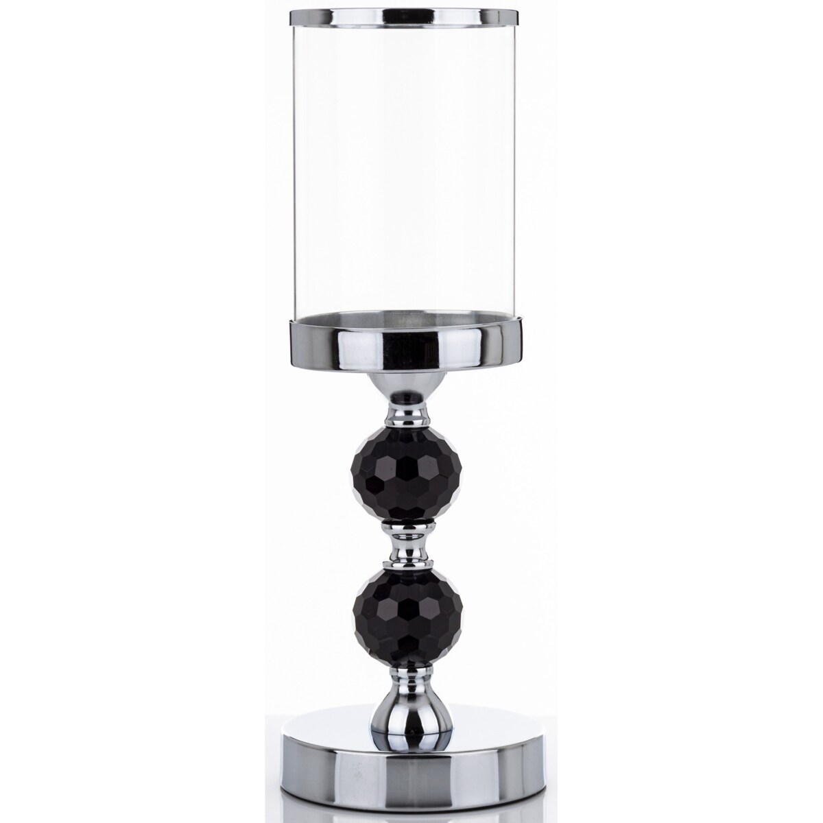 Świecznik z 2 czarnymi kulkami 34x12 cm SHANDAN