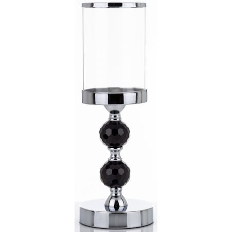 Świecznik z 2 czarnymi kulkami 34x12 cm SHANDAN