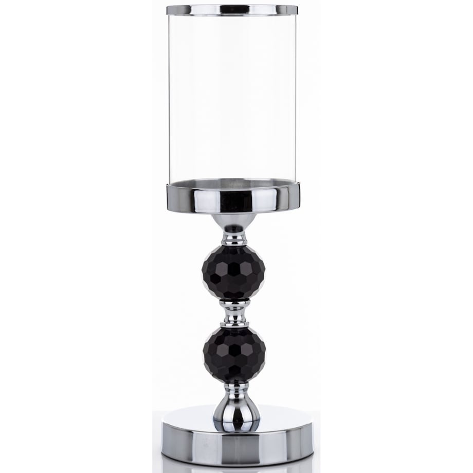 Świecznik z 2 czarnymi kulkami 34x12 cm SHANDAN