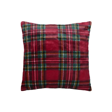 Poduszka świąteczna 45x45 cm CLAUS w szkocką kratę