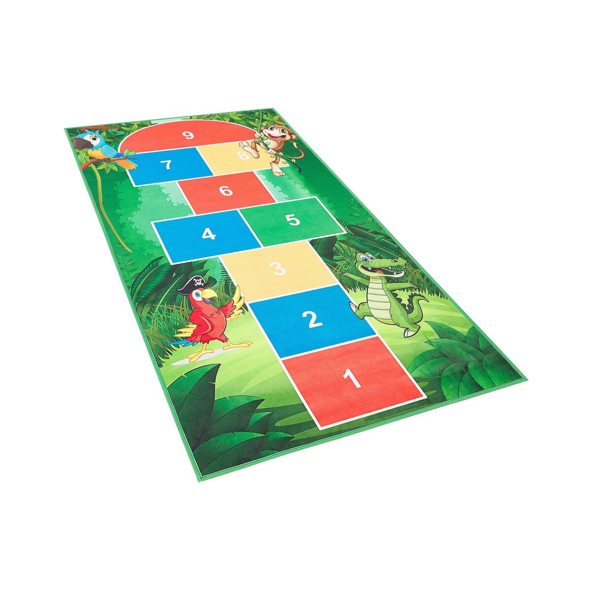 Dywan dziecięcy gra w klasy 80 x 150 cm zielony BABADAG