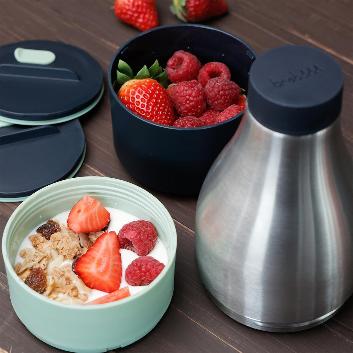 Pojemnik na jedzenie i wodę w kształcie butelki 3w1 / Trebonn