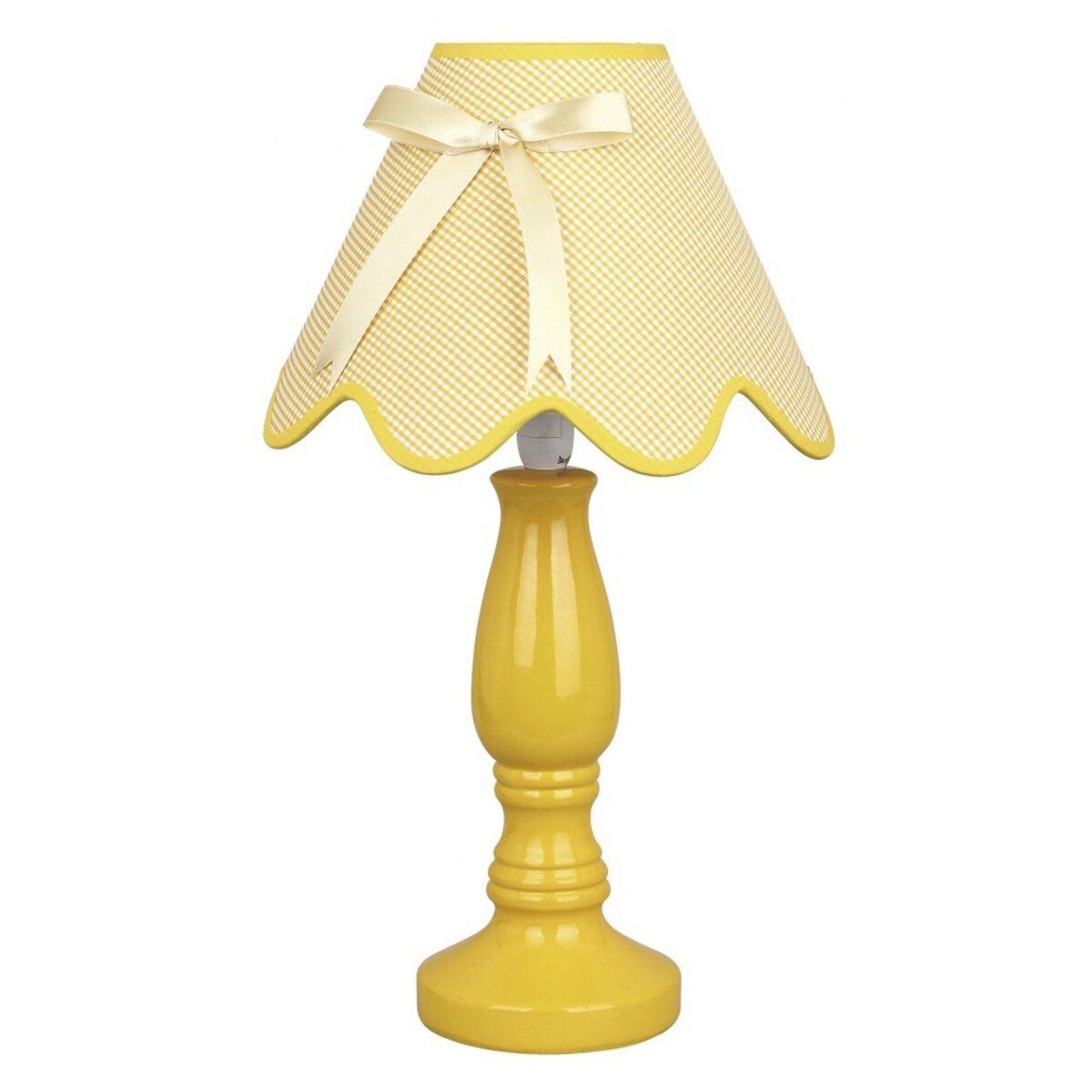 Lampa stołowa Candellux LOLA 41-04680 ceramiczna z abażurem do pokoju dziecka