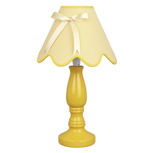 Lampa stołowa Candellux LOLA 41-04680 ceramiczna z abażurem do pokoju dziecka