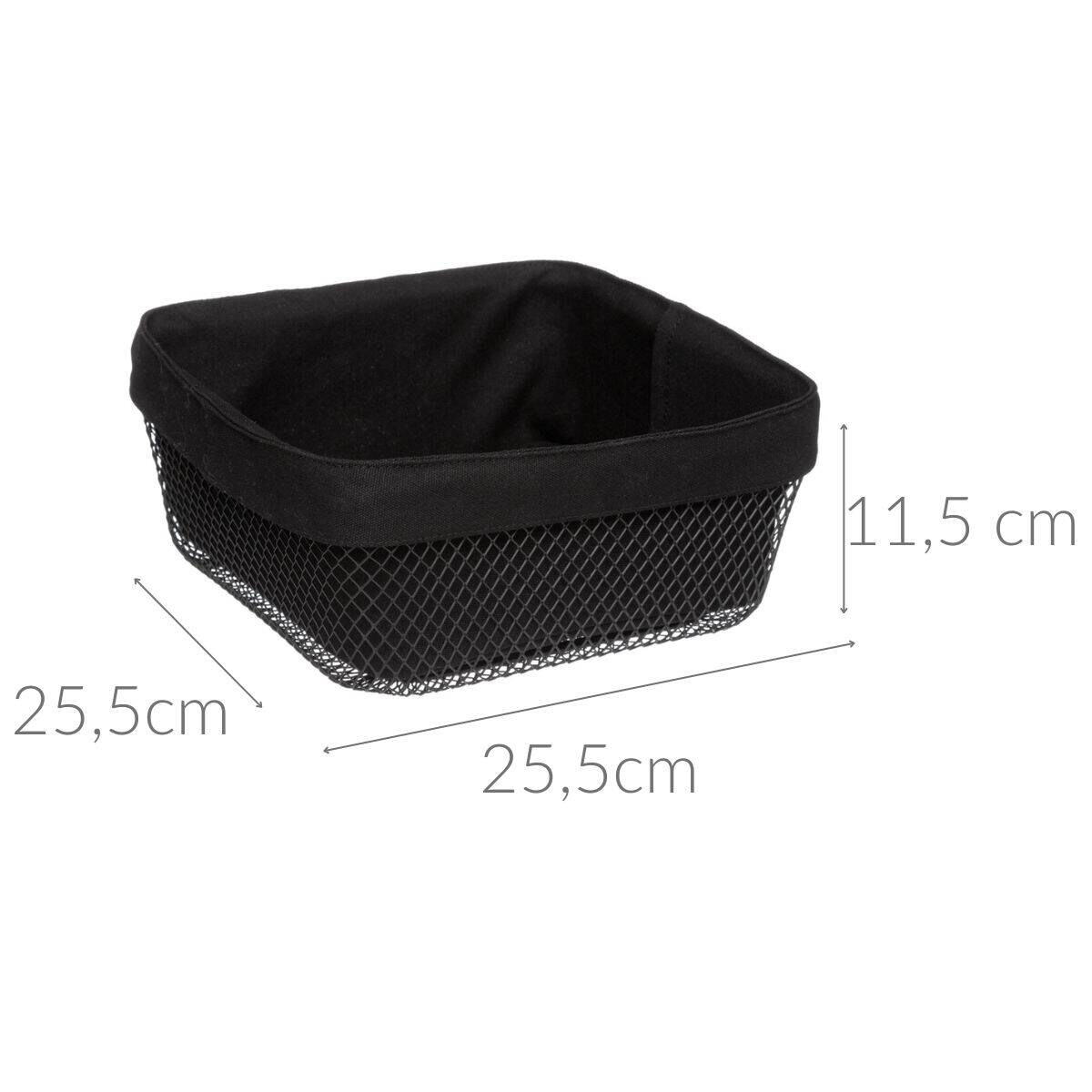 Nowoczesny koszyk na pieczywo MAYAJ, 25,5 x 25,5 x 11,5 cm