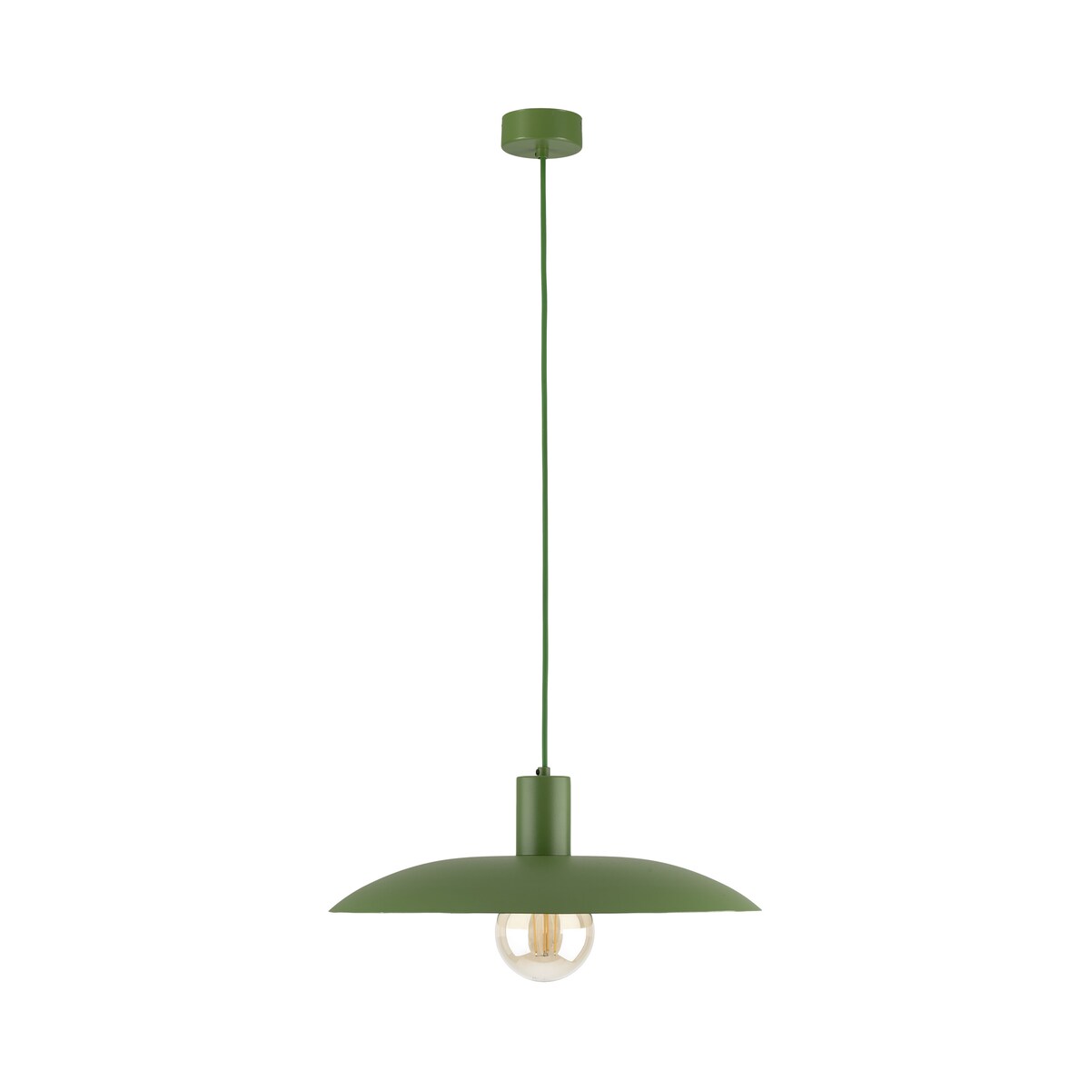 Lampa wisząca zielona ASTRA PEAPOD 10713 TK Lighting E27 metalowa regulowana 41 cm do salonu i jadalni