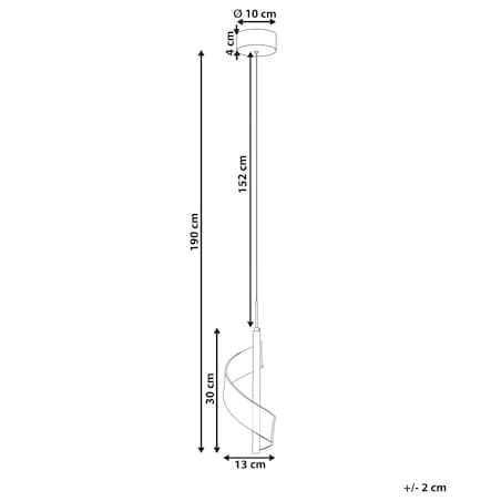 Lampa wisząca LED SARELA Metal Złoty