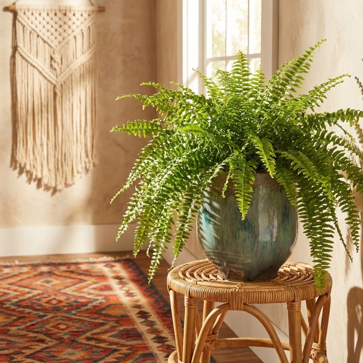 DONICZKA CERAMICZNA 17cm NA BALKON TARAS BONSAI KWIATY NIEBIESKA DUŻA BOHO