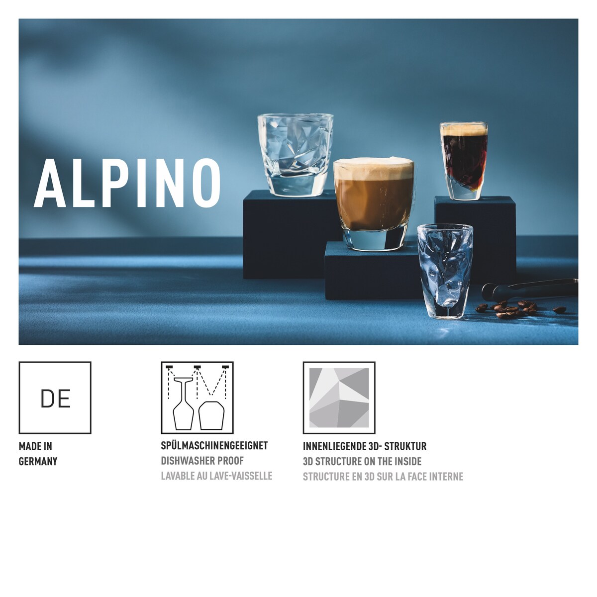 Ritzenhoff Alpino Espresoo Zestaw 2 kryształowych szklanek do espresso lub nalewki wódki shotów