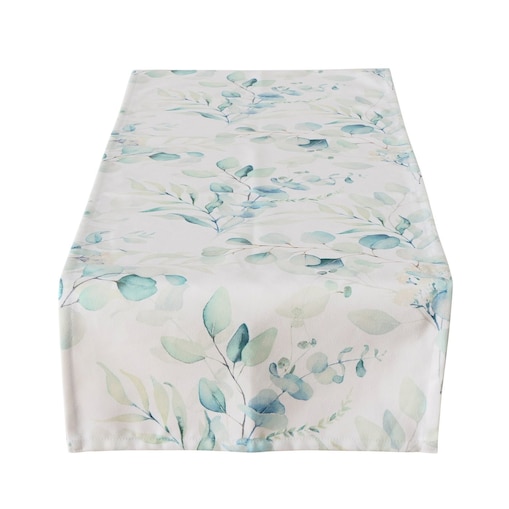 Bieżnik dekoracyjny z motywem roślinnym EUKANA, 40 x 140 cm