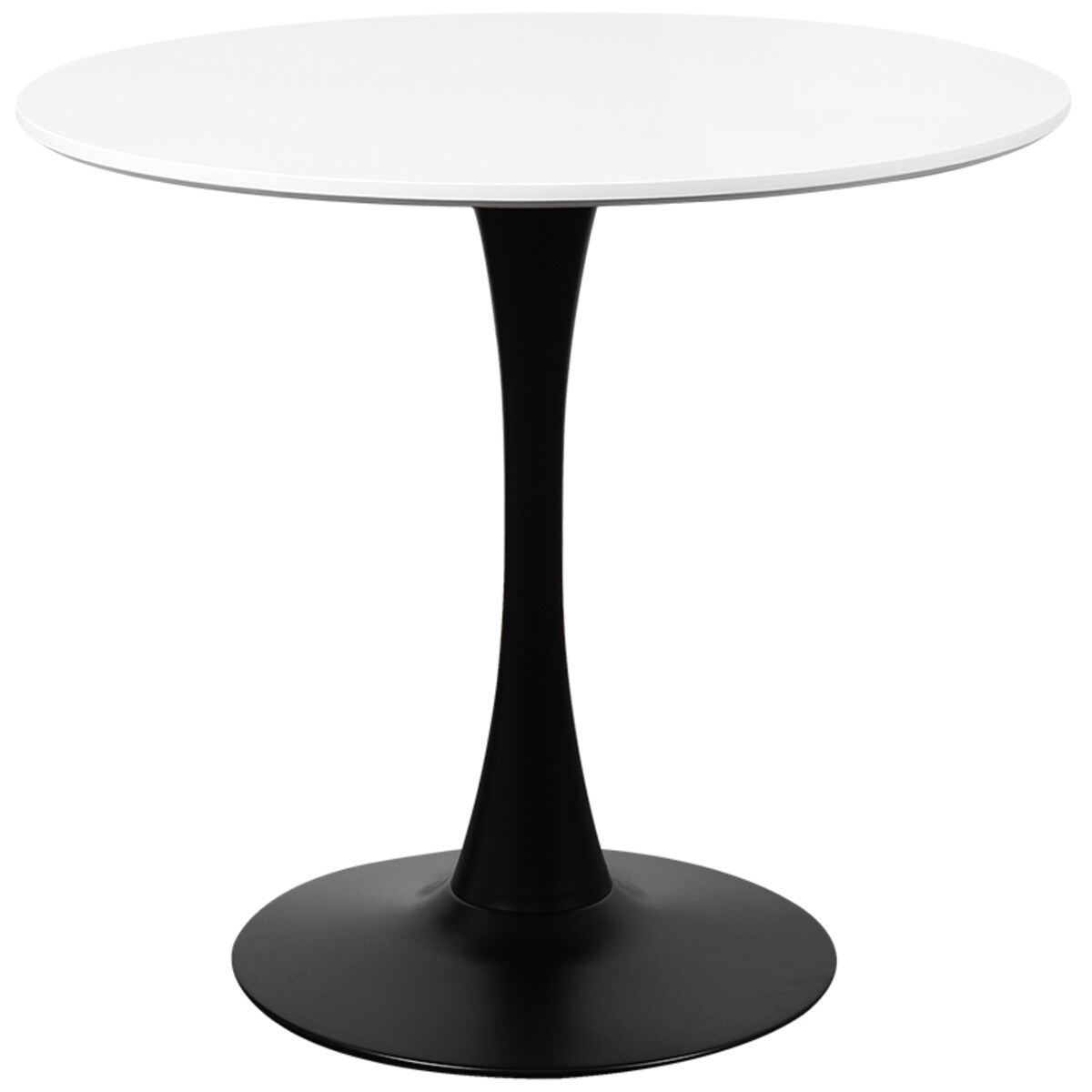 Stół okrągły 80cm biały blat nowoczesny minimalistyczny