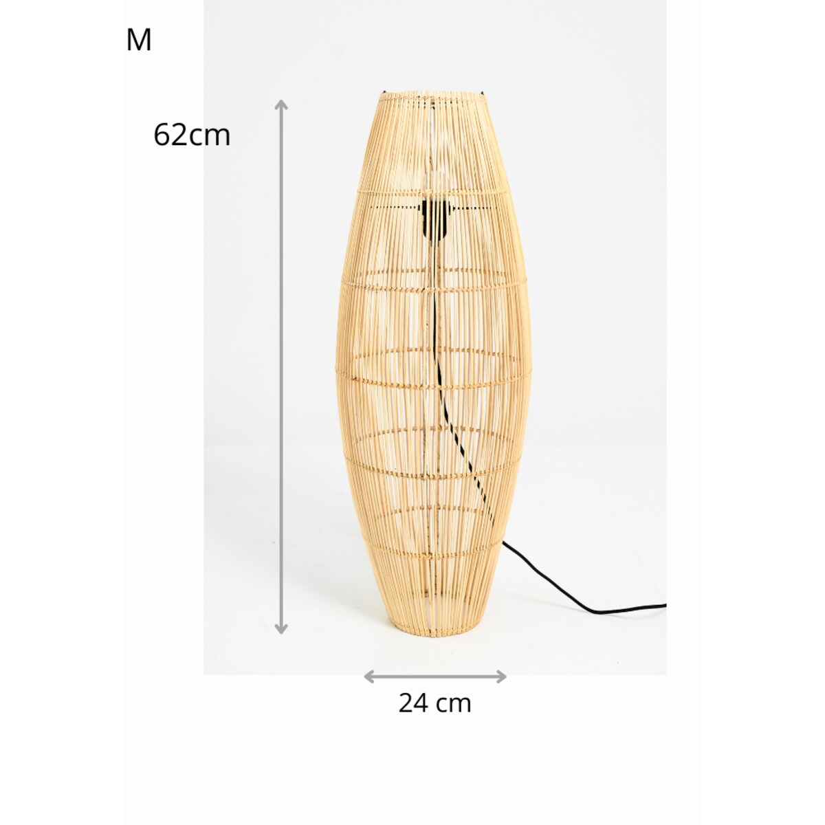 LAMPA RATTANOWA PODŁOGOWA MAXI M