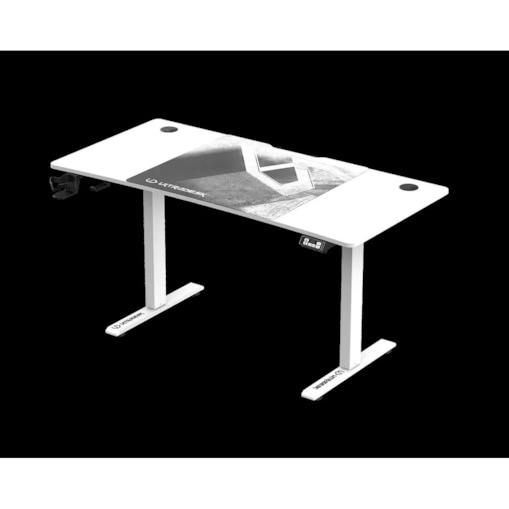 Biurko gamingowe LEVEL V2 LED białe