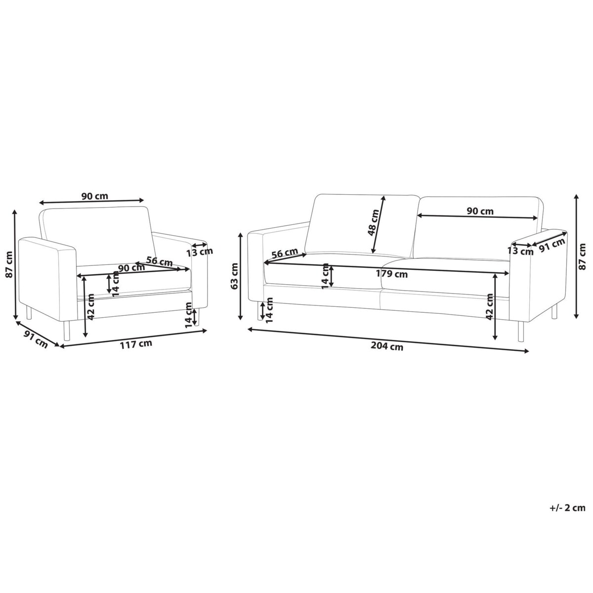 Komplet wypoczynkowy SAVALEN Jasnoszary dla 4 osób