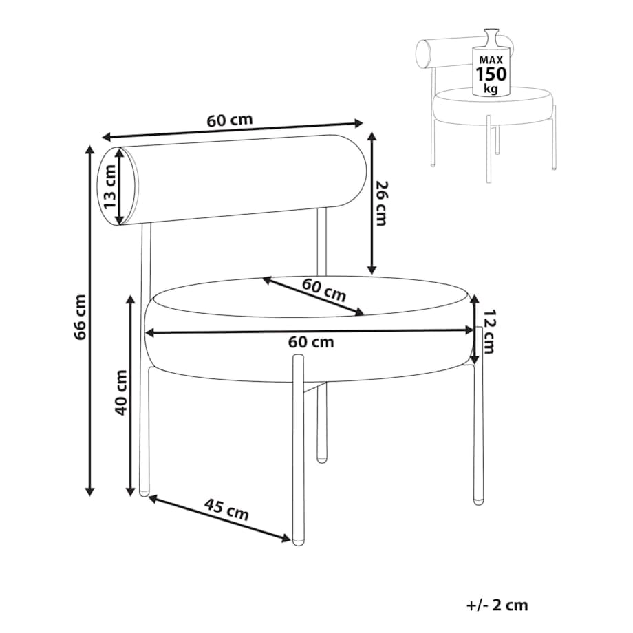 Fotel ALPHA Boucle Beżowoszary